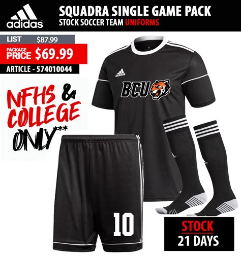 adidas soccer uniform packages.